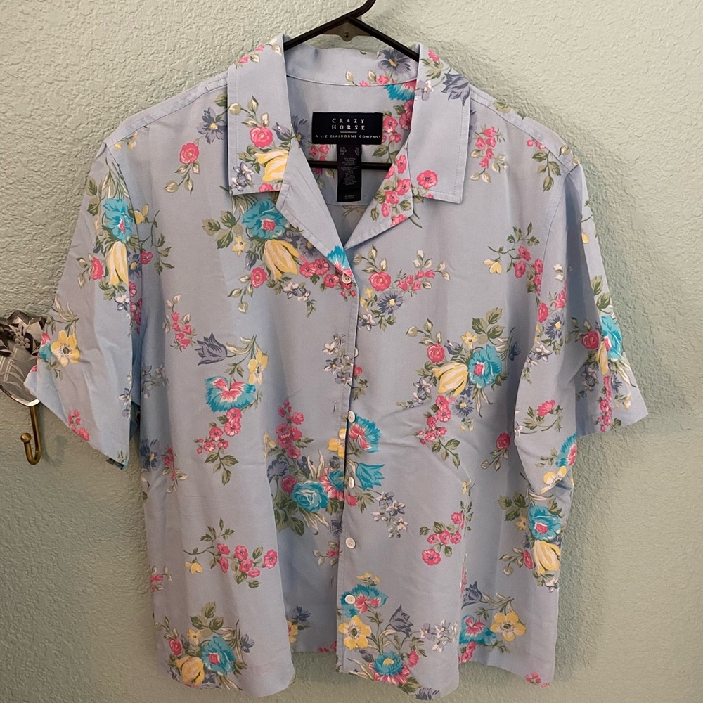 Liz Claiborne’s Crazy Horse, Short Sleeve Button-down with Collar, XL